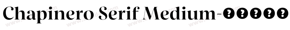 Chapinero Serif Medium字体转换
